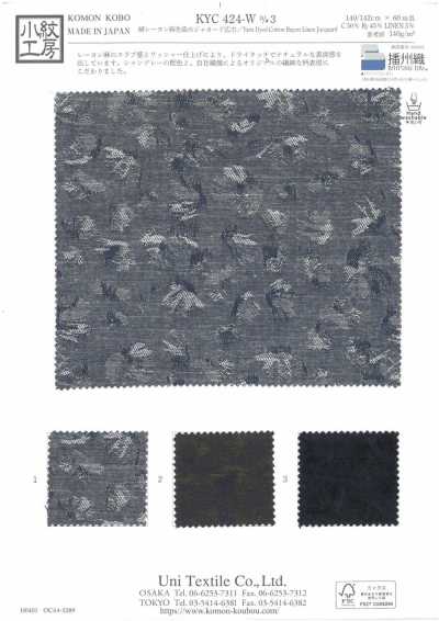 KYC424-W-D3 Jacquard teñido en hilo de algodón, rayón y lino