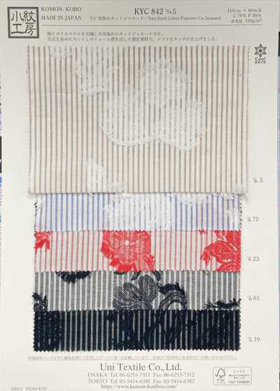 KYC842-D5 Jacquard cortado teñido en hilo T/C