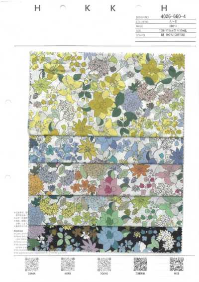 4026-660-4 Batista floral con hilo 60
