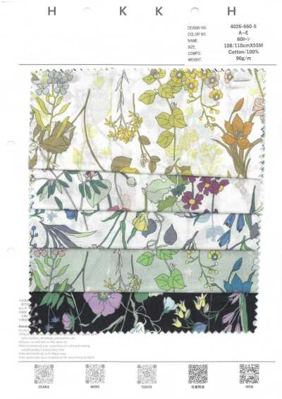 4026-660-5 Floral de hilo de lawn 60