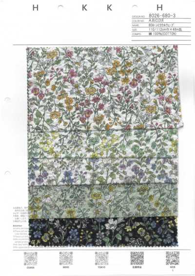 8026-680-3 80 batista Miracle Wave de flores pequeñas con líneas finas