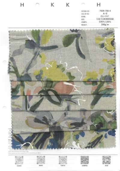 7026-700-4 CL tela cruda Toque Floral