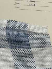 A-7059 Lino Europeo A Cuadros Naturales[Fabrica Textil] ARINOBE Subfoto