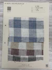 A-7059 Lino Europeo A Cuadros Naturales[Fabrica Textil] ARINOBE Subfoto