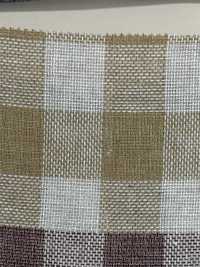 A-7059 Lino Europeo A Cuadros Naturales[Fabrica Textil] ARINOBE Subfoto