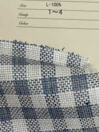 A-7060 Lino Europeo A Cuadros Naturales[Fabrica Textil] ARINOBE Subfoto