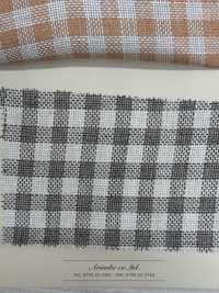 A-7060 Lino Europeo A Cuadros Naturales[Fabrica Textil] ARINOBE Subfoto