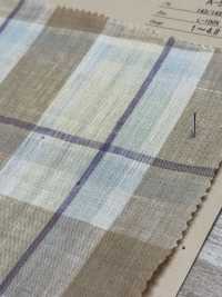 A-5108 100% Lino Madras Check[Fabrica Textil] ARINOBE Subfoto