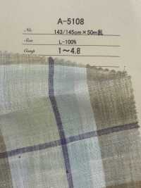 A-5108 100% Lino Madras Check[Fabrica Textil] ARINOBE Subfoto