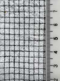 HK800 Niigata Algodón Lino Pin Check, Enshu Nada (Blanco X Negro)[Fabrica Textil] KOYAMA Subfoto