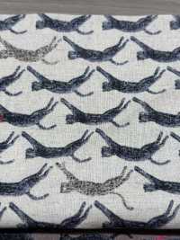 KTS7103 Impresión De Lino Loomstate Cat Seigaiha[Fabrica Textil] Algodón Kobayashi Subfoto