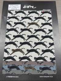 KTS7103 Impresión De Lino Loomstate Cat Seigaiha[Fabrica Textil] Algodón Kobayashi Subfoto