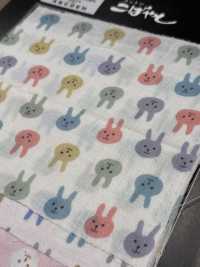 KTS3217 Estampado De Conejo De Gasa Doble[Fabrica Textil] Algodón Kobayashi Subfoto