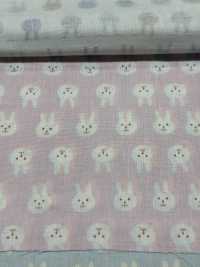 KTS3217 Estampado De Conejo De Gasa Doble[Fabrica Textil] Algodón Kobayashi Subfoto
