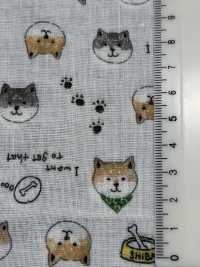 KTS6485 Estampado De Shiba Inu De Doble Gasa[Fabrica Textil] Algodón Kobayashi Subfoto