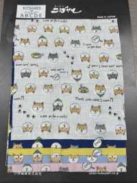 KTS6485 Estampado De Shiba Inu De Doble Gasa[Fabrica Textil] Algodón Kobayashi Subfoto