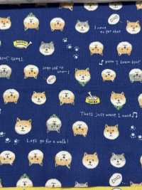 KTS6485 Estampado De Shiba Inu De Doble Gasa[Fabrica Textil] Algodón Kobayashi Subfoto
