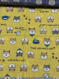 KTS6485 Estampado De Shiba Inu De Doble Gasa[Fabrica Textil] Algodón Kobayashi Subfoto