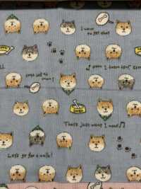 KTS6485 Estampado De Shiba Inu De Doble Gasa[Fabrica Textil] Algodón Kobayashi Subfoto