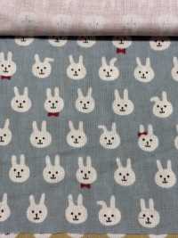 KTS7074 Pajarita De Gasa Doble Con Estampado De Conejo[Fabrica Textil] Algodón Kobayashi Subfoto