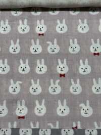 KTS7074 Pajarita De Gasa Doble Con Estampado De Conejo[Fabrica Textil] Algodón Kobayashi Subfoto