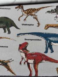 KTS6036 Estampado De Dinosaurio De Sarga[Fabrica Textil] Algodón Kobayashi Subfoto