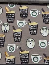 KTS7066 Estampado De Oso De Sarga Barista[Fabrica Textil] Algodón Kobayashi Subfoto