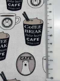 KTS7066 Estampado De Oso De Sarga Barista[Fabrica Textil] Algodón Kobayashi Subfoto