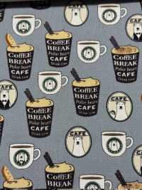 KTS7066 Estampado De Oso De Sarga Barista[Fabrica Textil] Algodón Kobayashi Subfoto