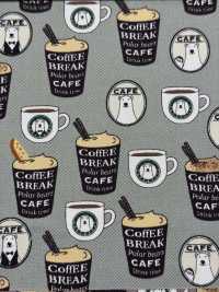 KTS7066 Estampado De Oso De Sarga Barista[Fabrica Textil] Algodón Kobayashi Subfoto