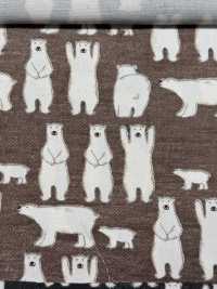 KTS7108 Estampado De Oso Polar Banzai De Sarga[Fabrica Textil] Algodón Kobayashi Subfoto