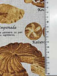 KTS6817 Lienzo De Lino Con Estampado De Pan Y Dulces[Fabrica Textil] Algodón Kobayashi Subfoto