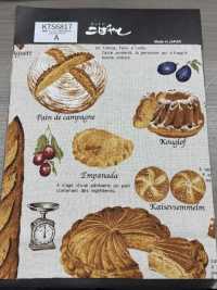 KTS6817 Lienzo De Lino Con Estampado De Pan Y Dulces[Fabrica Textil] Algodón Kobayashi Subfoto