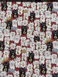 KTS7106 Impresión De Gato De La Suerte En Lienzo De Lino[Fabrica Textil] Algodón Kobayashi Subfoto