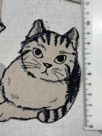 KTS7110 Estampado De Gato Grande En Lienzo De Lino[Fabrica Textil] Algodón Kobayashi Subfoto