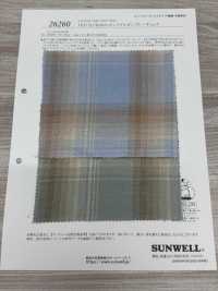 26260 Sarga De Algodón OLD SLUB10s Con Cuadros Degradados[Fabrica Textil] SUNWELL Subfoto