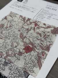 OKC034 60/ Lino Estampado Línea Flor[Fabrica Textil] Oharayaseni Subfoto