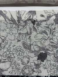 OKC034 60/ Lino Estampado Línea Flor[Fabrica Textil] Oharayaseni Subfoto