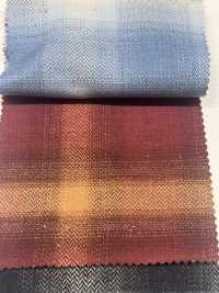 SBT-021 Cuadros Ombré Henribone Recortados Orgánicos[Fabrica Textil] Textiles Kuwamura Subfoto