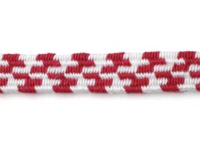 THGB03-B Cordón de cinta elástica de estilo japonés, patrón Ichimatsu, 6 mm