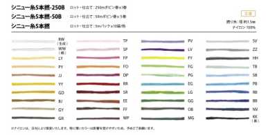 シニュー糸5本撚-250B Hilo Sinew, 5 cabos, 250B