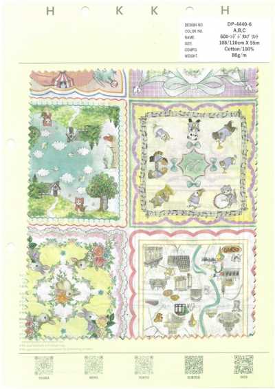 DP-4440-6 Colección de pañuelos con estampado digital Lawn 60