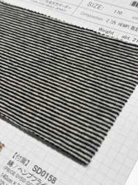 SD0188 Jersey De Rayas Horizontales Teñido En Hilo De Algodón Y Cáñamo[Fabrica Textil] SHIBAYA Subfoto
