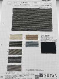SD0188 Jersey De Rayas Horizontales Teñido En Hilo De Algodón Y Cáñamo[Fabrica Textil] SHIBAYA Subfoto