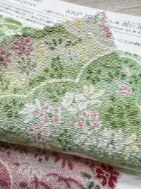 KKP2338-D-KUMONIHANA Futako Chirimen Nubes Y Flores[Fabrica Textil] Uni Textile(Estudio Komon) Subfoto