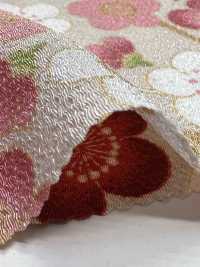 KKP2338-D-MODANUME Futako Chirimen Modern Plum[Fabrica Textil] Uni Textile(Estudio Komon) Subfoto