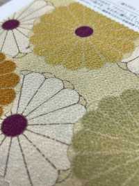KKP2338-D-KIKUYUZEN Futako Chirimen Crisantemo Yuzen[Fabrica Textil] Uni Textile(Estudio Komon) Subfoto