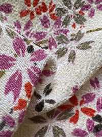 KKP2338-D-KUSAZAKURA Futako Chirimen Kusa-zakura[Fabrica Textil] Uni Textile(Estudio Komon) Subfoto