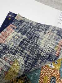 83074 Tela De Hilo Irregular, Estilo Antiguo, Dorado, Gato Kasuri[Fabrica Textil] VANCET Subfoto