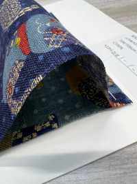 83074 Tela De Hilo Irregular, Estilo Antiguo, Dorado, Gato Kasuri[Fabrica Textil] VANCET Subfoto